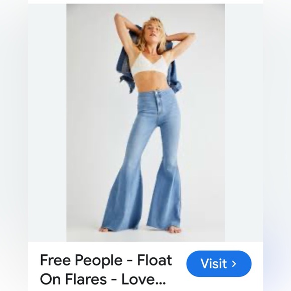 Free People Denim - Free People Float on Flares …..Flared Blue Jeans.NWOT